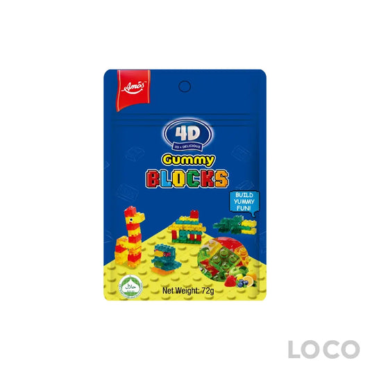 4D Gummy 48X72g - Blocks - Candy & Chocolate