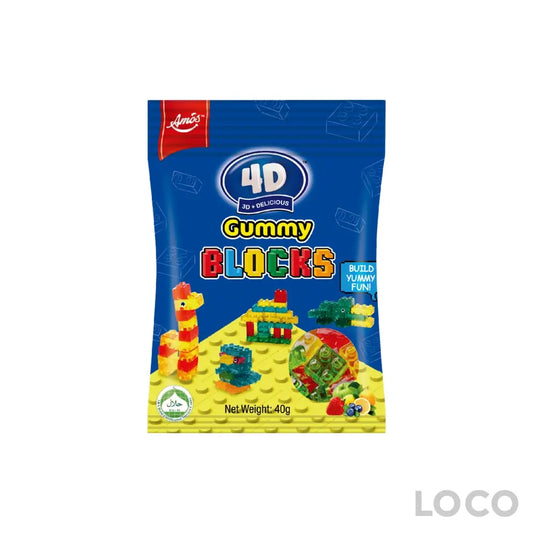 4D Gummy 96X40g - Blocks - Candy & Chocolate