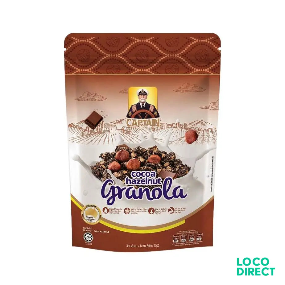 Captain Oats Granola 12X200g-250g - Gula Melaka & Coconut