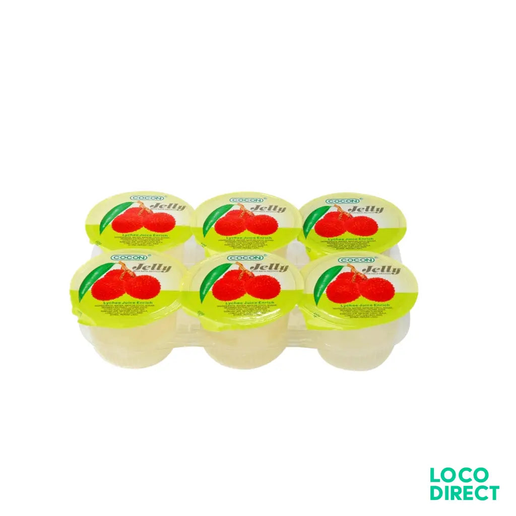 Cocon Jelly With Nata Decoco 12X(118gx6) - Lychee - Snacks